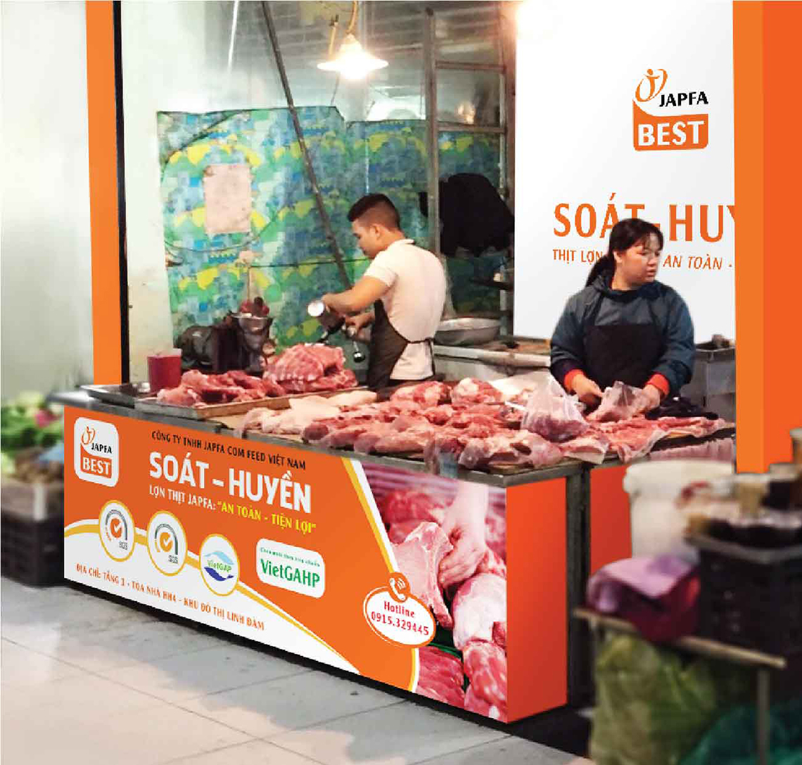 Japfa - Thiết kế hệ thống biển bảng, POSM các cửa hàng thuộc hệ thống Japfa